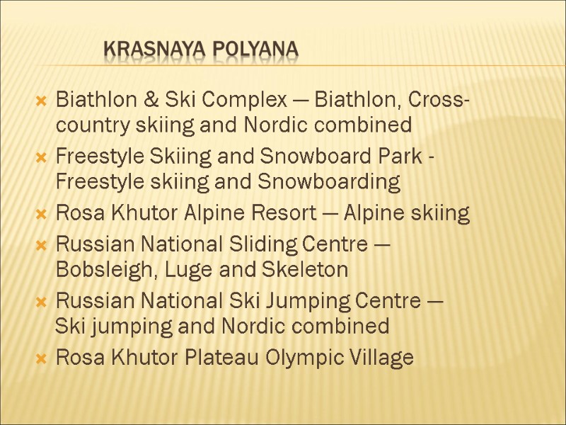 Krasnaya Polyana Biathlon & Ski Complex — Biathlon, Cross-country skiing and Nordic combined Freestyle